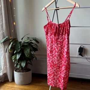 New Look Red and White Floral Dress